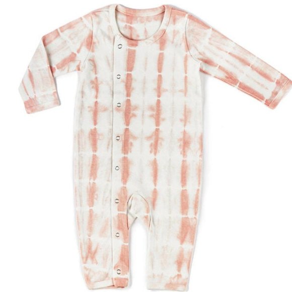 Pehr 2pk Organic Cotton Tie Dye Coverall Suit & Pink Bodysuit Bundle - Picture 3 of 14